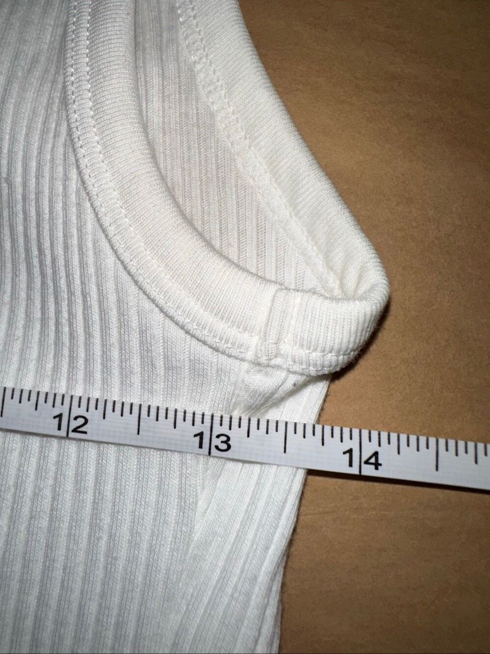 UNIQLO S White Ribbed Cotton Blend Sleeveless Button Front Tank Top - Picture 8 of 9